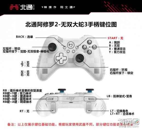 《无双大蛇3》北通手柄键位一览 北通手柄怎么用？