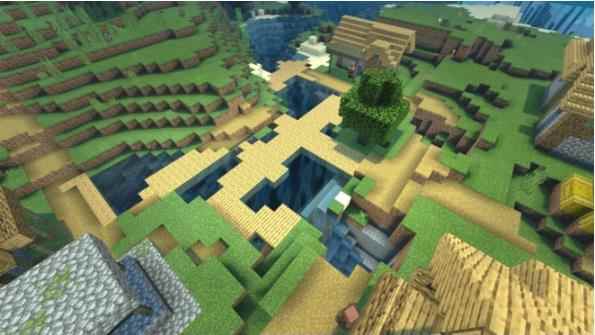 我的世界：铁桶村地形改造，建起铁桶墙跟照明系统，村民动力十足！