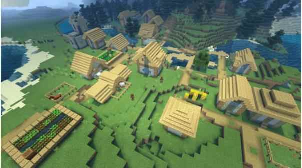 我的世界：铁桶村地形改造，建起铁桶墙跟照明系统，村民动力十足！