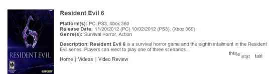 GT爆料！生化危机6 PC版将于11月20日发售？