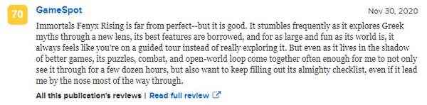 《渡神纪:芬尼斯崛起》XSX媒体测评解锁 均分82