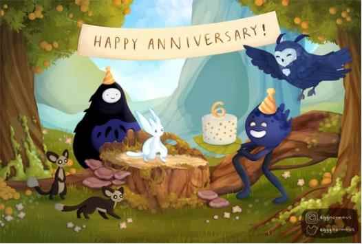 《奥日与鬼火意志》公布一周年贺图:感谢所有玩家!_奥日与精灵意志官网