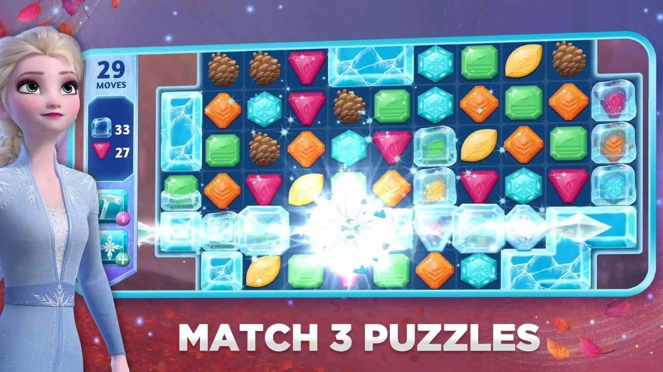 万物皆可消消乐 《冰雪奇缘》改编三消手游上线