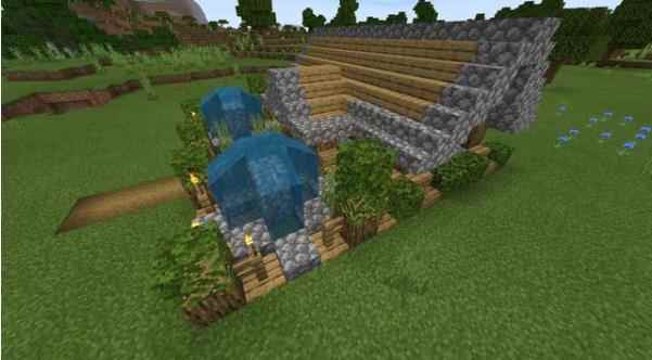 我的世界:新手都可以学的会的建筑_我的世界豪华木头别墅