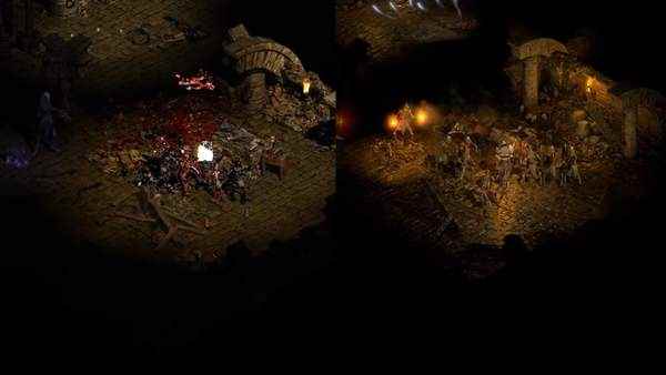 《暗黑2:重制版》对比原版演示_上古卷轴5原版和重制版画面对比