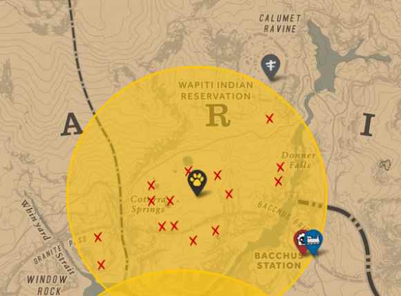 《荒野大镖客2》全传说动物分布图与具体位置_荒野大镖客2传说山狮触发