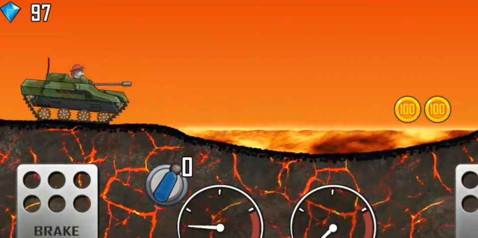 登山赛车:坦克vs火山关卡,勇往直前踏过熔浆坑,结局令玩家欣慰