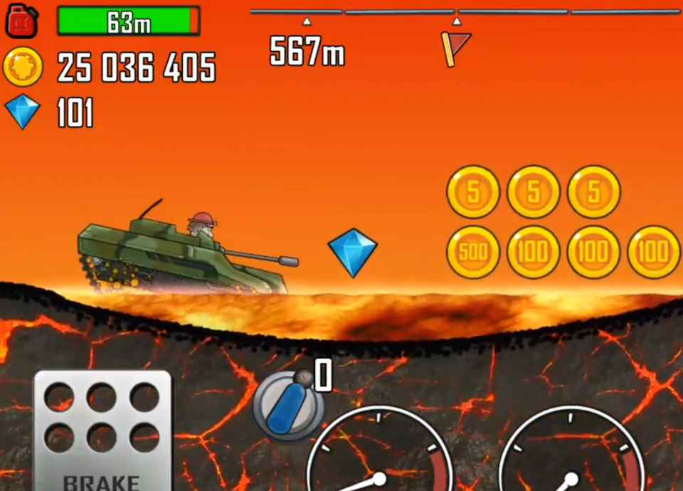 登山赛车:坦克vs火山关卡,勇往直前踏过熔浆坑,结局令玩家欣慰