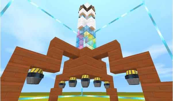 迷你世界:火星探测器装8个推进器,飞行速度超快