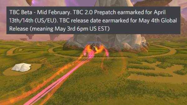 《魔兽世界》怀旧服TBC曝光 5月4日正式上线