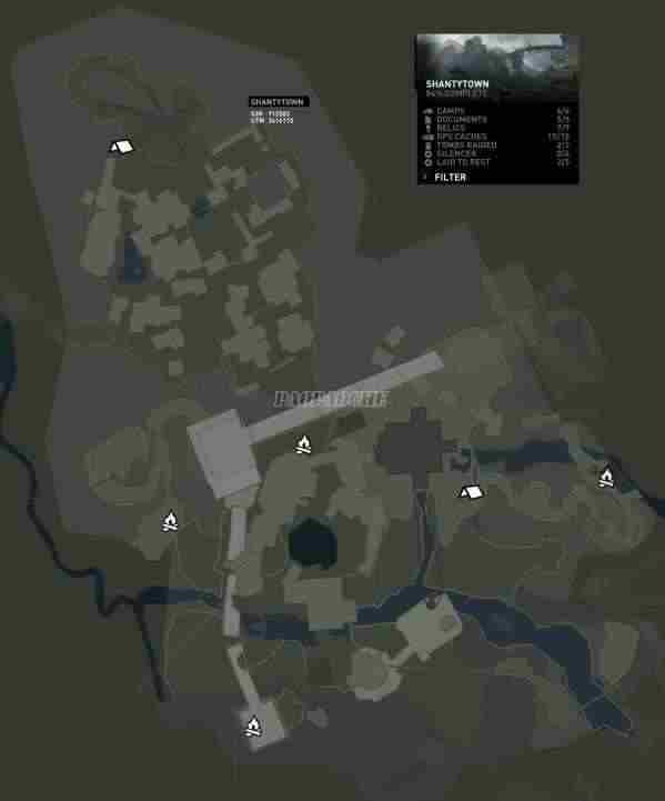 古墓丽影9所有营地位置地图