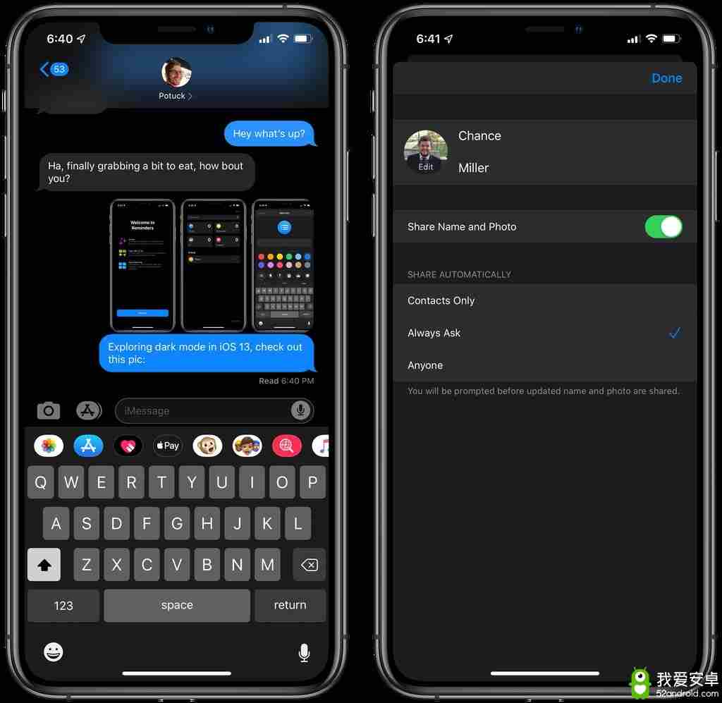 苹果iOS 13“黑暗模式”图赏：保护眼睛 省电神器