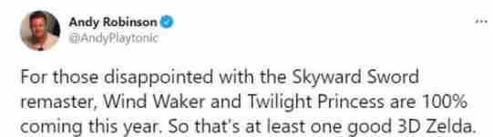 再爆塞尔达传说风之杖和黄昏公主有Switch版