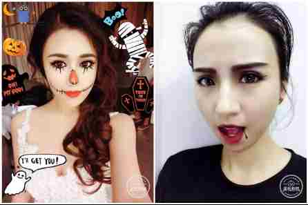 美妆相机万圣节妆在哪里 baby仿妆美妆相机P图教程