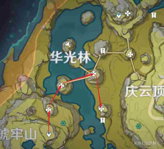 原神清心采集点路线图