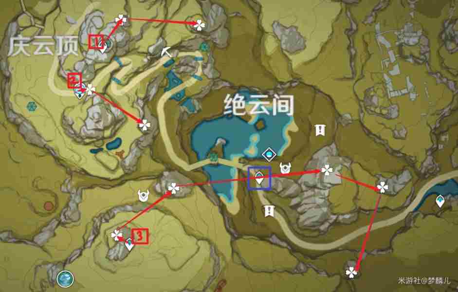 原神清心采集点路线图