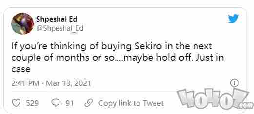 传闻只狼将会加入XGP会员或者是PS+会员免费