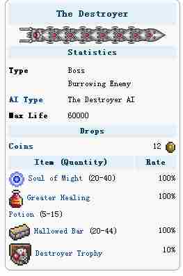 泰拉瑞亚刷毁灭者详细图文攻略