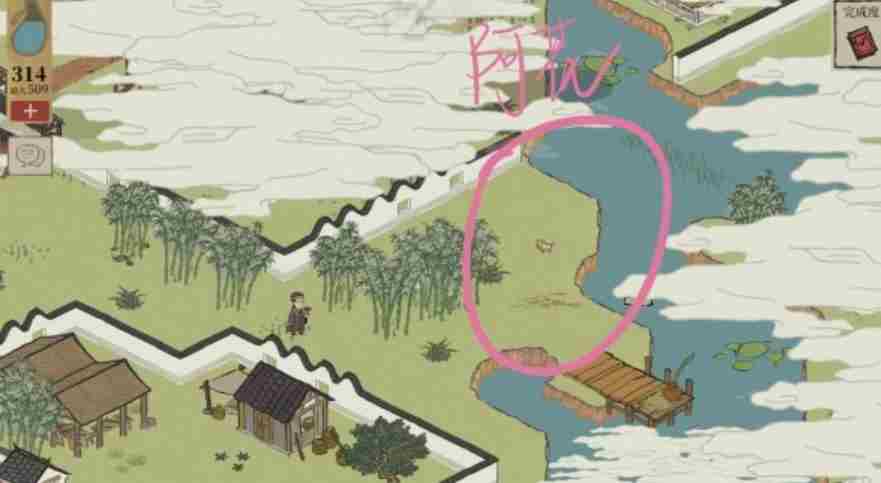 江南百景图阿花位置介绍