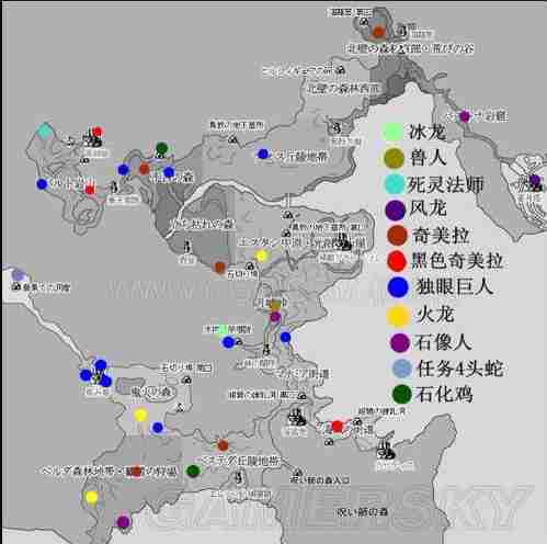 龙之信条黑暗觉者怪物分布图及刷新时间介绍