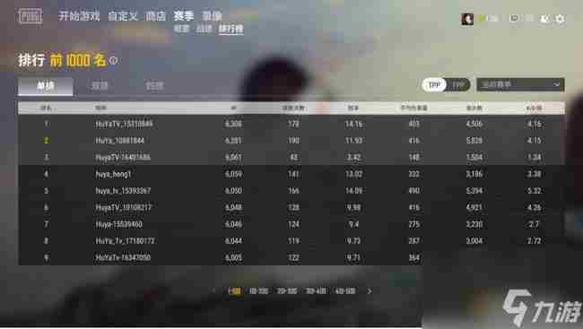 Twire更新PUBG选手排名