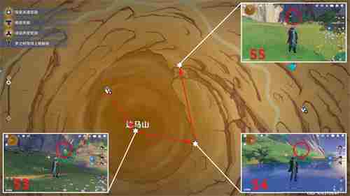 原神千壑沙地草神瞳位置图 原神奥藏山大树下岩神瞳怎么拿