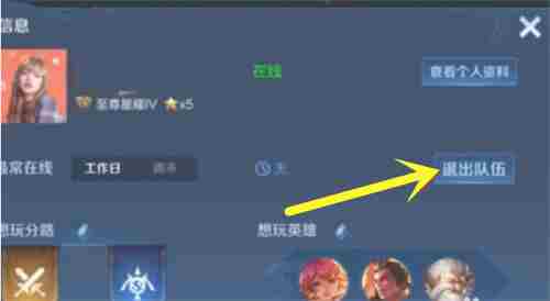 王者荣耀小队怎么退出 队伍离开方法