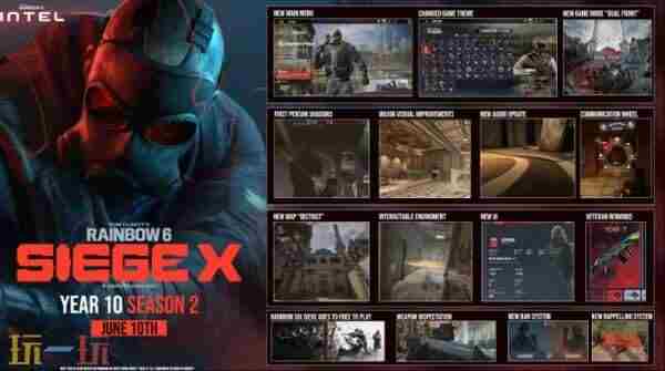 免费了!育碧射击端游彩虹六号:围攻X将于6月10日推出