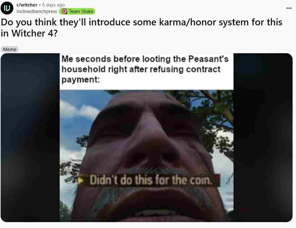 《巫师4》该引入业力系统吗？关于猎魔人声誉机制的两极争议