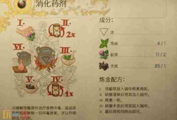 天国拯救2消化药剂制作方法 天国拯救60个药剂怎么弄