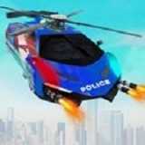 飞行直升机警察