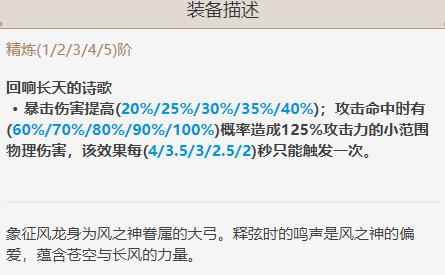《原神》天空之翼最佳使用角色推荐_天空之翼特效