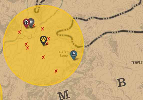 《荒野大镖客2》全传说动物分布图与具体位置_荒野大镖客2传说山狮触发