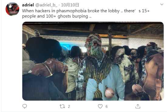 有黑客攻击了《恐鬼症》 部分游戏大厅挤满了鬼