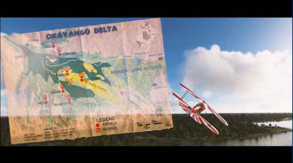 《微软飞行模拟》最具沉浸感DLC!奥卡万戈沼泽预告_非洲图片风景