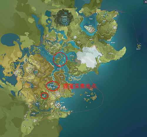 原神莲蓬采集位置分布图介绍