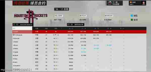 NBA2K17火箭王朝签约心得 NBA2K17怎么签自由球员