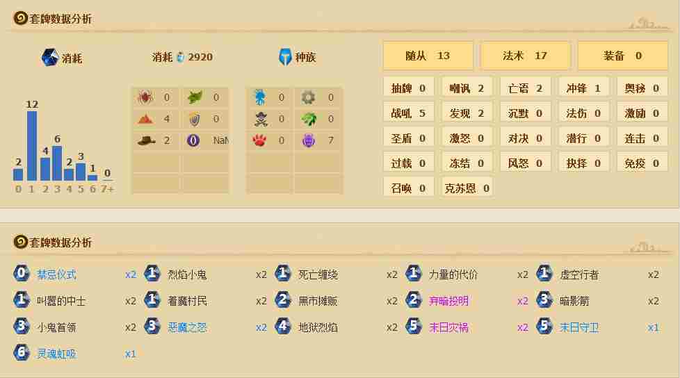 炉石传说标准模式卡组 秋日好人术