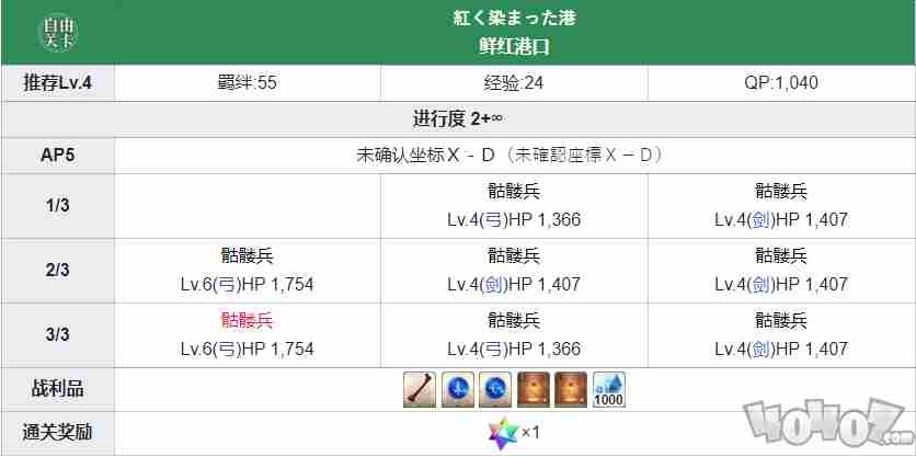 Fgo未确认坐标x-d鲜红港口配置 序章冬木市free自由周回本第2关攻略