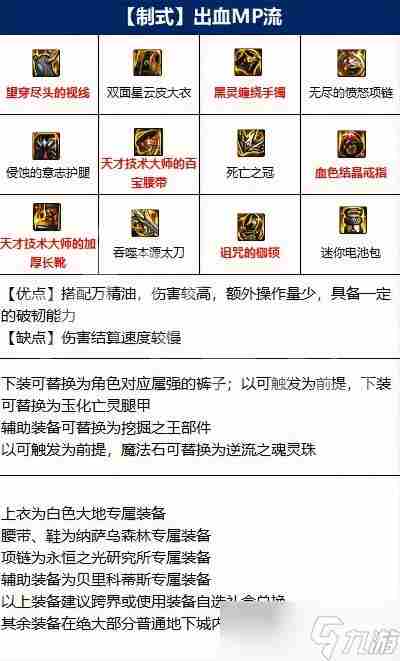 刃影110版本装备搭配2023