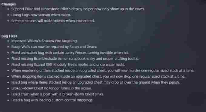 饥荒联机版最新更新:平衡性调整与BUG修复揭示