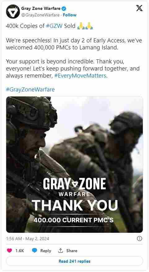 灰区战争宣布今日开启抢先体验!虚幻5现实风FPS